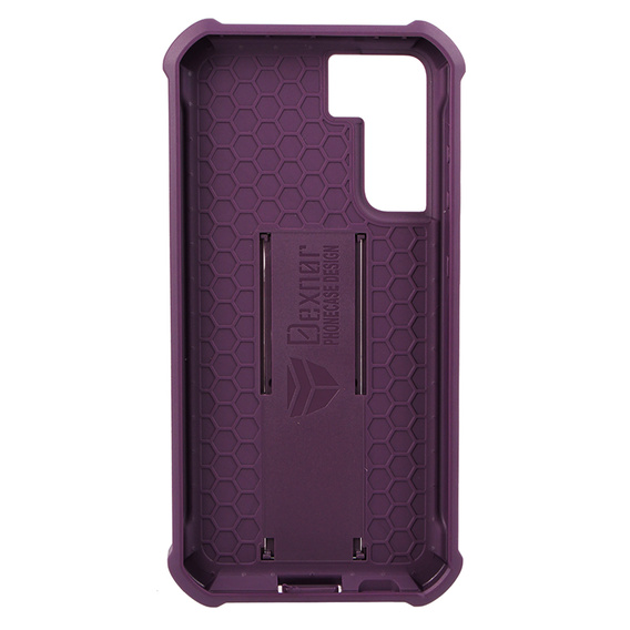 Armored case for Samsung Galaxy S21 FE, Dexnor Full Body, dark purple