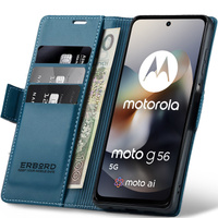 ERBORD Glossy Litchi wallet with flap for Motorola Moto G56 5G
