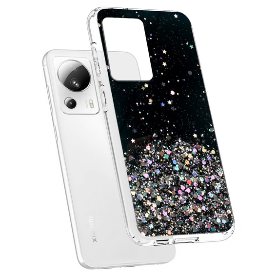 Case for Xiaomi 13 Lite, Glittery, black
