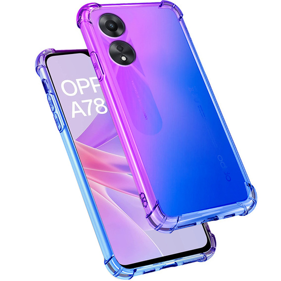 Case for Oppo A78 5G, Gradient Dropproof, Purple / blue