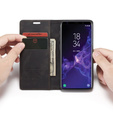 CASEME case for Samsung Galaxy S9, Leather Wallet Case, black