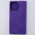 Case for iPhone 15 Pro Max, ERBORD Vintage, wallet with flap, purple