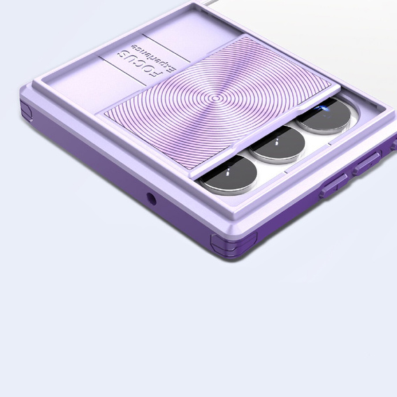 Case for Samsung Galaxy S22 Ultra, Slide Camera, purple