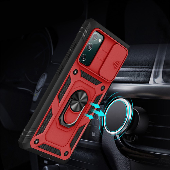 Case for Samsung Galaxy S20 FE, CamShield Slide, red