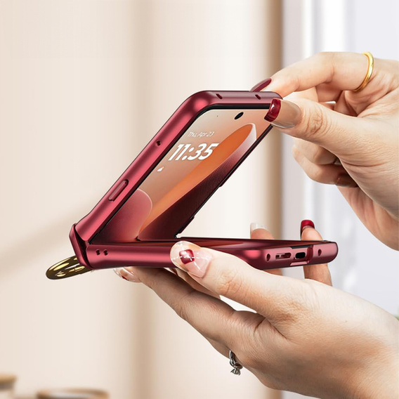 Case with stand and hinge protection for Motorola Razr 60 Ultra 5G