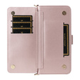 Crossbody Leather Wallet flip case for Oppo Reno 13 Pro 5G, pink