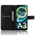 Flip case for Xiaomi Redmi A3, Wallet Smart Magnet, black