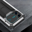 Case for iPhone 14 Pro, R-JUST CamShield Slide, armoured, silver / black