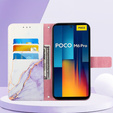 Flip case for Xiaomi Redmi Note 13 Pro 4G / Xiaomi Redmi Note 14S / Xiaomi Poco M6 Pro 4G, Wallet, Marble purple