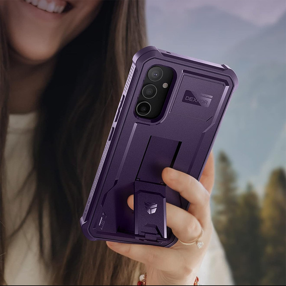 Armored case for Samsung Galaxy A34 5G, Dexnor Full Body (Two Frames), purple