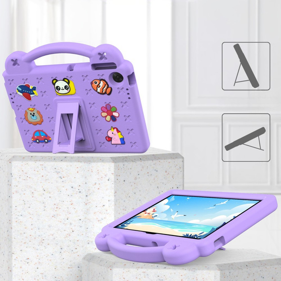 Children's case for Lenovo Tab TB311FU, Cute Patterns, with stand, purple
