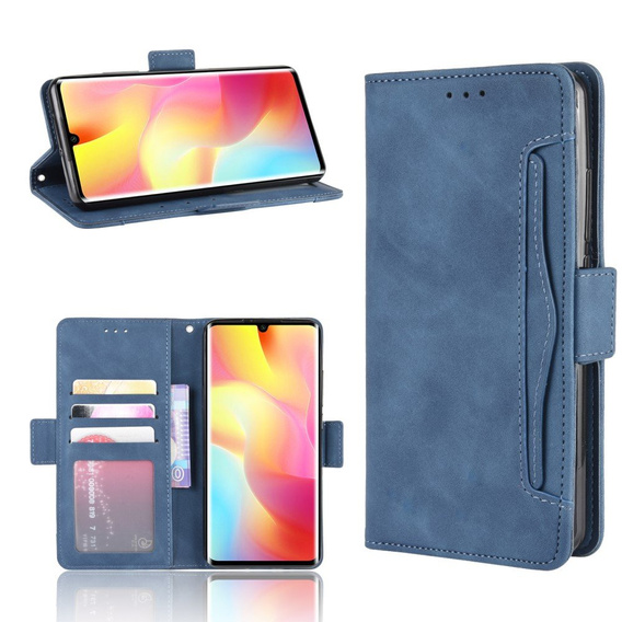 Flip case for Xiaomi Mi Note 10 Lite, Card Slot, blue