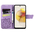 Flip case for Motorola Moto G73 5G, Butterfly, purple
