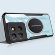 Case for Motorola Moto G15 / Motorola Moto G15 Power, with magnetic sheet, transparent / black