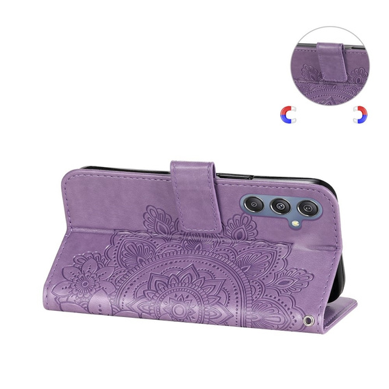 Flip case for Samsung Galaxy M34 5G, Mandala Flower, purple
