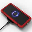 Love Mei Case for Xiaomi 15, armored with glass, red