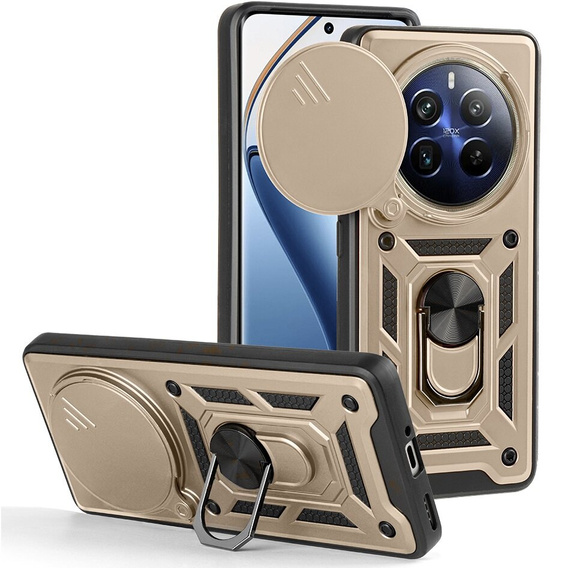 Case for Realme 12 Pro 5G / 12 Pro+ 5G, CamShield Slide, gold