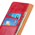Flip case for Samsung Galaxy S25 Edge, Crazy Horse Wallet, red