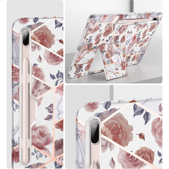 Case for Samsung Galaxy Tab S7 FE, Suritch Full Body Marble, pink