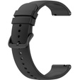 Silicone strap 20mm, Black/Black Buckle