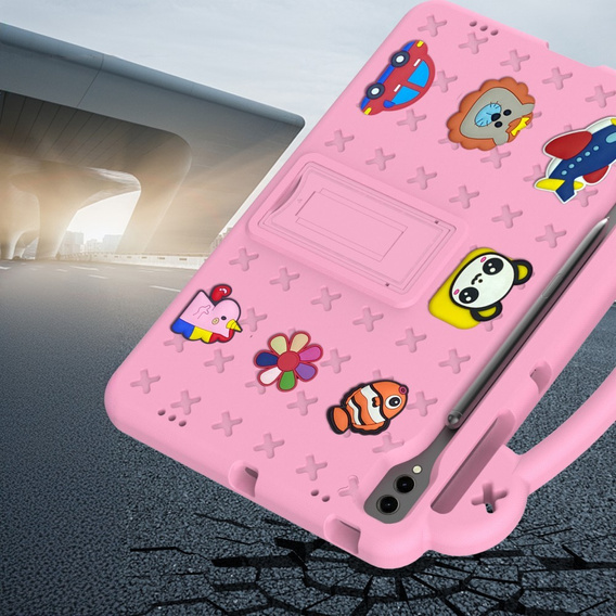 Children's case for Samsung Galaxy Tab S10+ Plus, Cute Patterns, with stand, pink