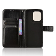 Flip case for Motorola Edge 50 Pro, Crazy Horse Wallet, black