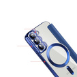 Flip case for Samsung Galaxy S22 5G, RFID Wallet MagSafe CamShield, dark blue