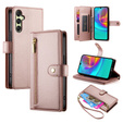 Flip case for Samsung Galaxy A36 5G, Wallet Zipper Pocket, pink