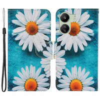 Flip case for Xiaomi Redmi 13C / Poco C65, Wallet, Daisy, blue