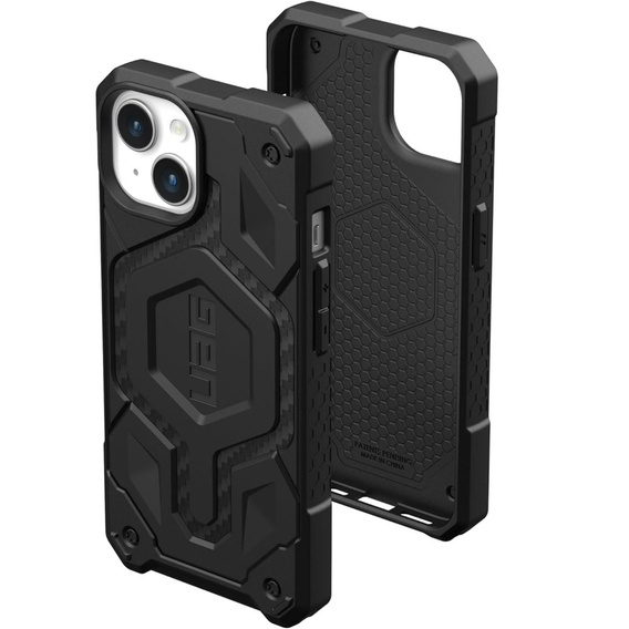 Urban Armor Gear Case for iPhone 15 Plus, Monarch Pro Carbon MagSafe, black