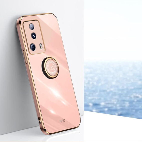 Case for Xiaomi 13 Lite, Electro Ring, pink rose gold