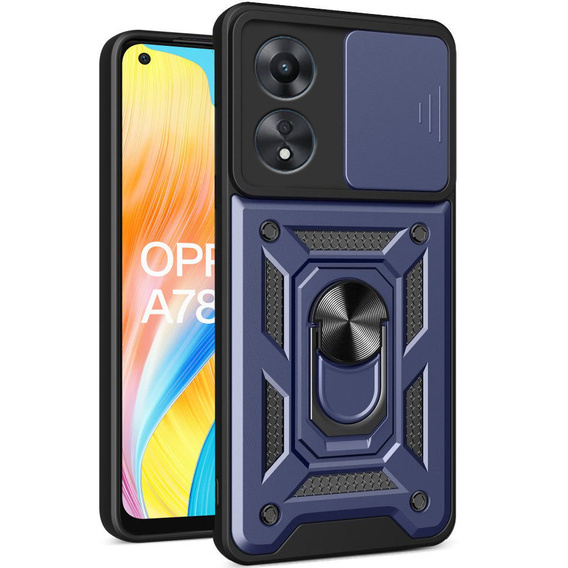 Case for Oppo A78 4G, CamShield Slide, blue