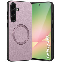 Case for Samsung Galaxy A56 5G, Leather Hybrid MagSafe, purple