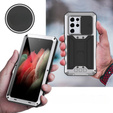 Case for Samsung Galaxy S21 Ultra, R-JUST CamShield Slide, armoured, silver / black