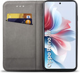 Flip case for Oppo Reno 11F 5G, Smart Magnetic, dark blue + 9H glass