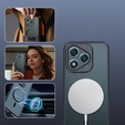 Case for Honor 400 Lite, for MagSafe, ERBORD Matt Case, black