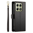 Flip case for Xiaomi 14T, Wallet Zipper Pocket, black