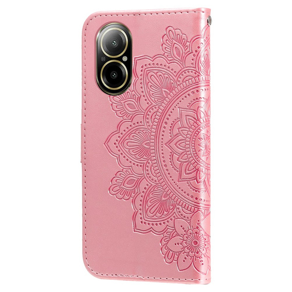 Flip case for Realme C67, Mandala, pink rose gold