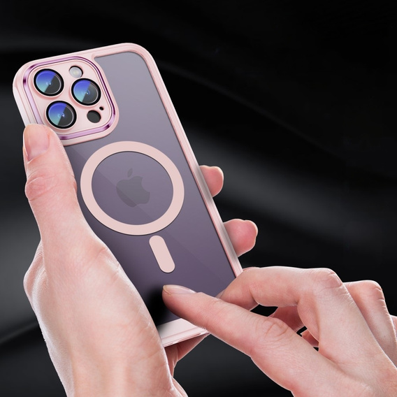 Case for iPhone 15 Pro Max, ERBORD Impact Guard, MagSafe, pink