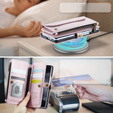 Case CASEME for Samsung Galaxy Z Fold6 5G, RFID Leather Wallet, with shoulder strap, pink
