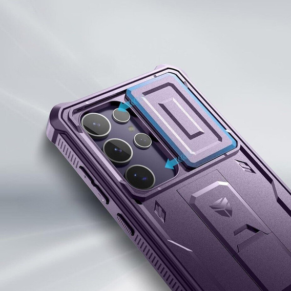 Armored case for Samsung Galaxy S24 Ultra, Dexnor Full Body (Two Frames), purple