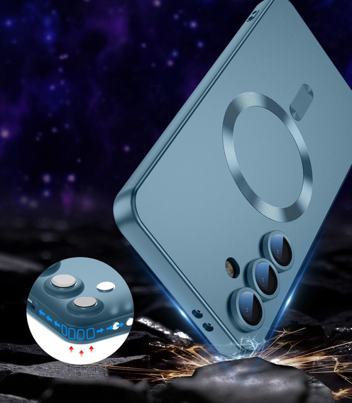 Case for Samsung Galaxy S25 FE, ColorMag, for MagSafe, blue