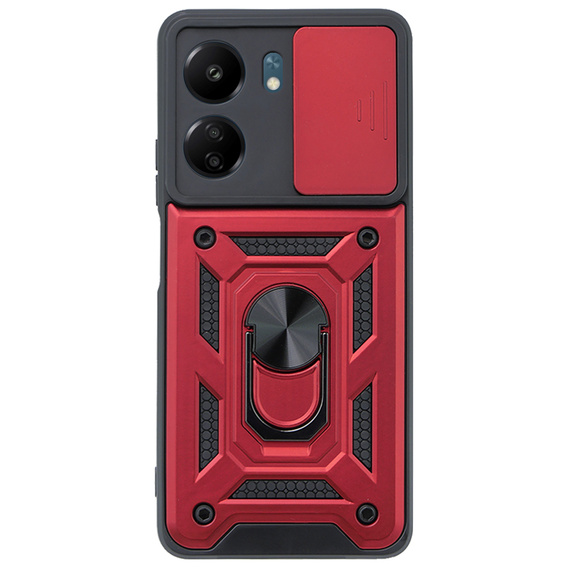 Case for Xiaomi Redmi 13C / Poco C65, CamShield Slide, red