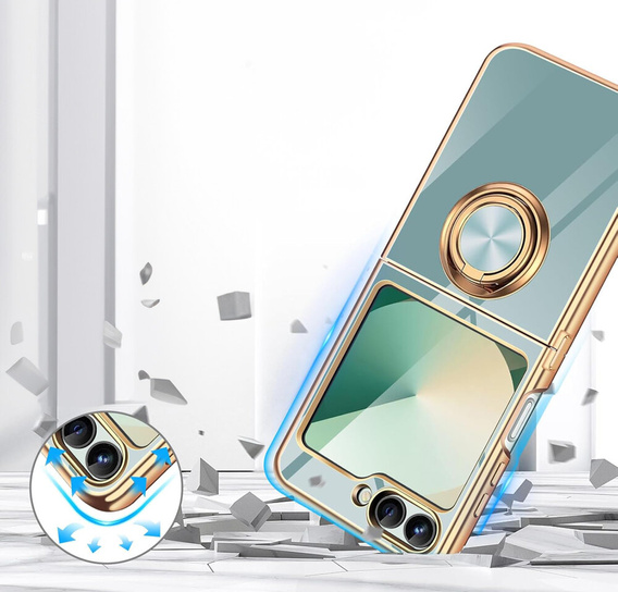 Case for Samsung Galaxy Z Flip7 FE / Z Flip6, Electro Ring, mint