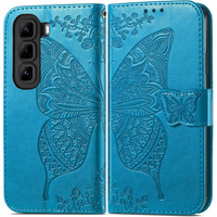 Flip case for Infinix Hot 50 4G, Butterfly, blue