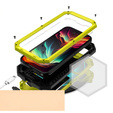 Case for iPhone 15 Pro, R-JUST CamShield Slide, armoured, yellow / black