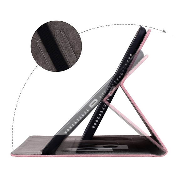 Flap case for Lenovo Tab P12, flower, light pink