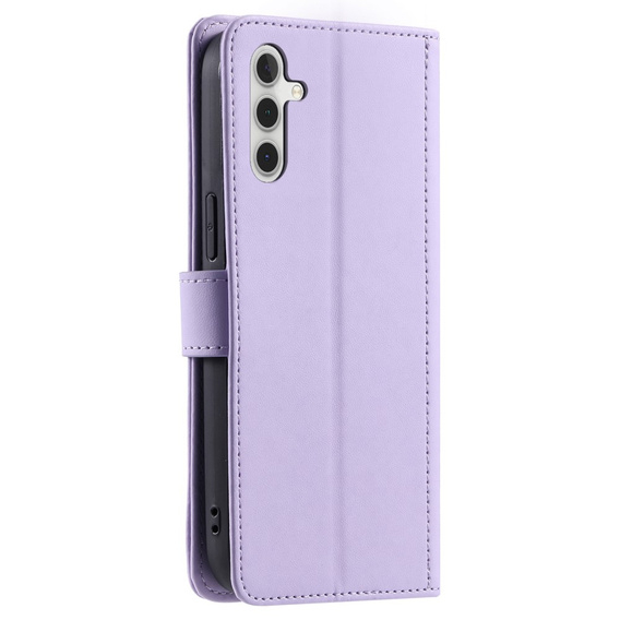 Flip case for Samsung Galaxy S25, Rhombus Crossbody Leather, purple