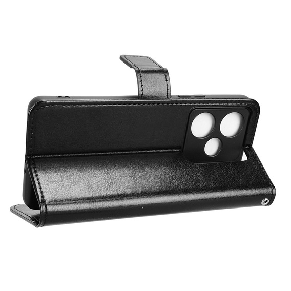 Flip case for Realme GT 7 / 7T, Crazy Horse Wallet, black