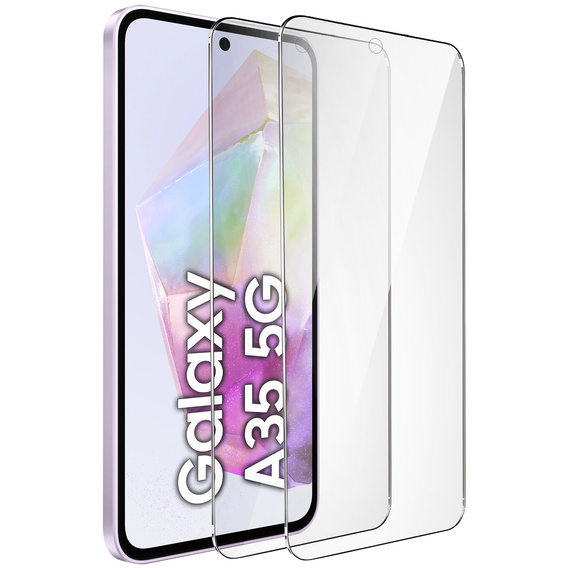 2x Tempered Glass ERBORD 9H Hard Glass for phone screen for Samsung Galaxy A35 5G